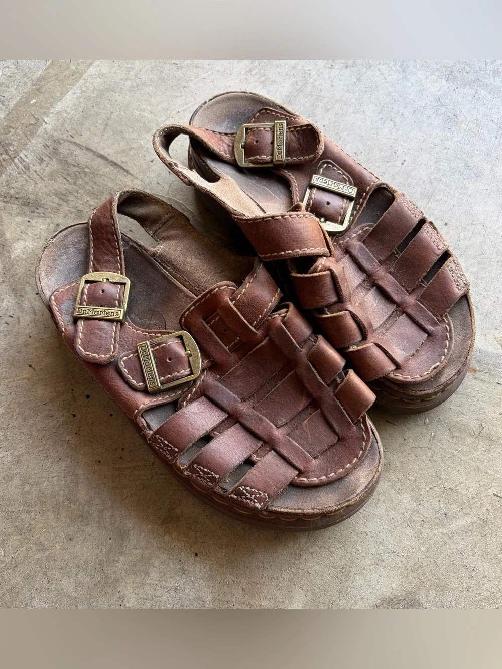 Vintage 1990s Dr Martens Platform Fisherman Sandals